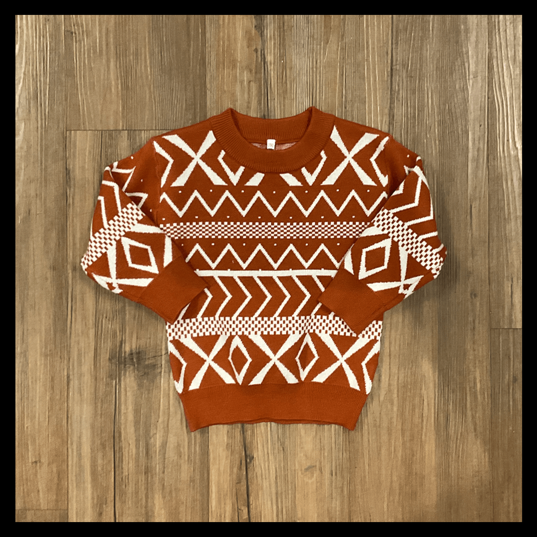 aria kai 3-4Y Burnt  native sweater