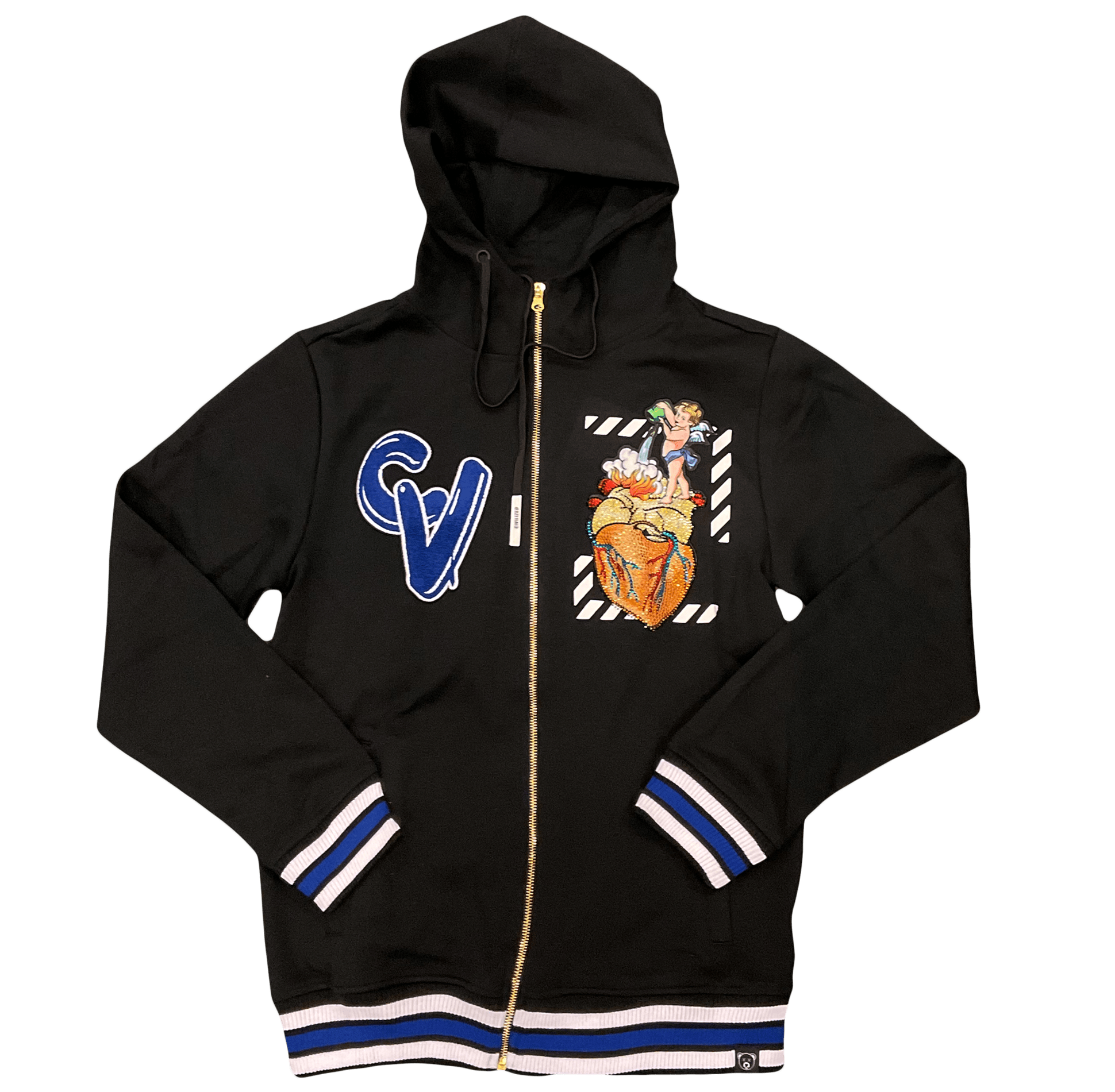 Civilized Black Wild Heart  Zipup hoodie