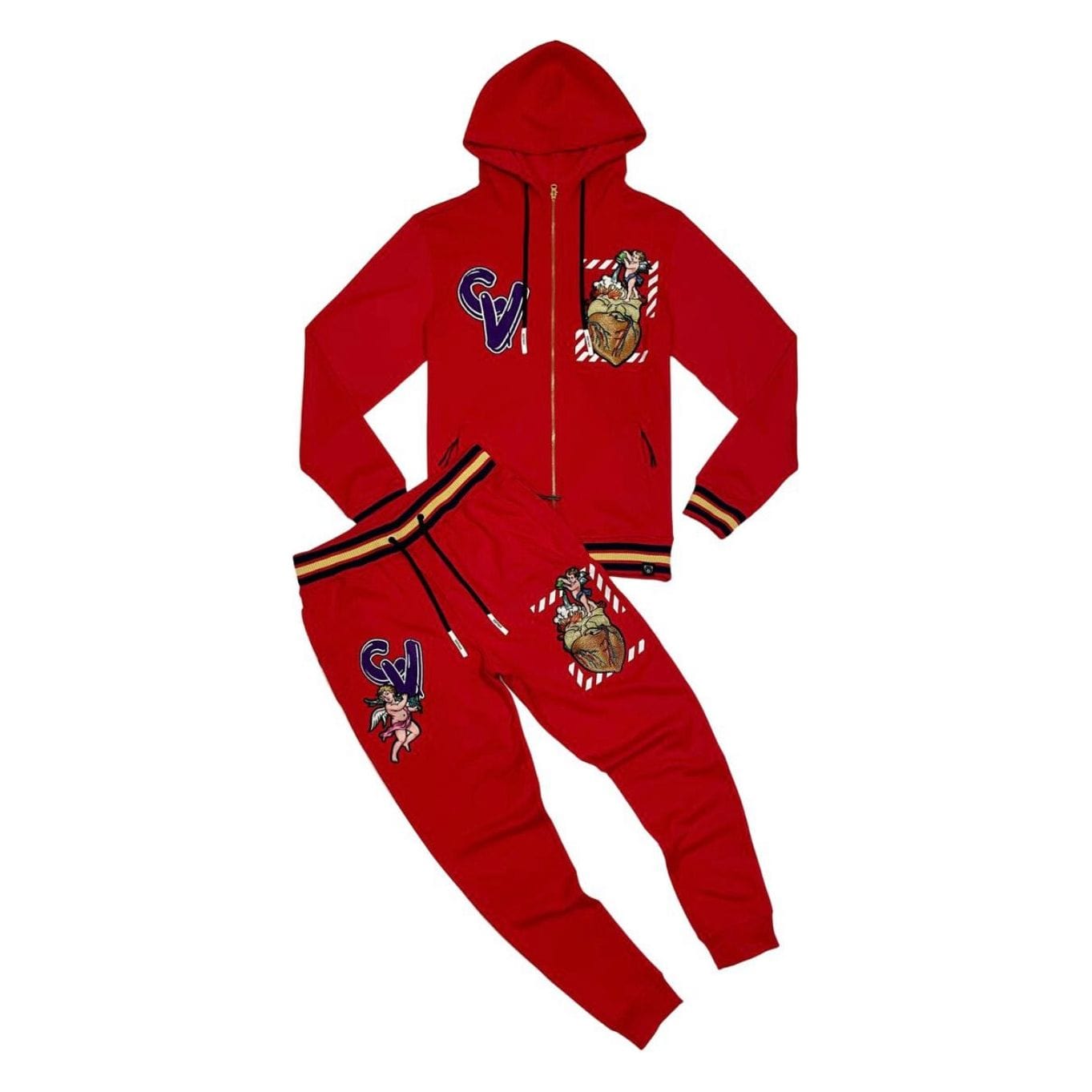 Civilized Red Wild Heart  Zipup hoodie