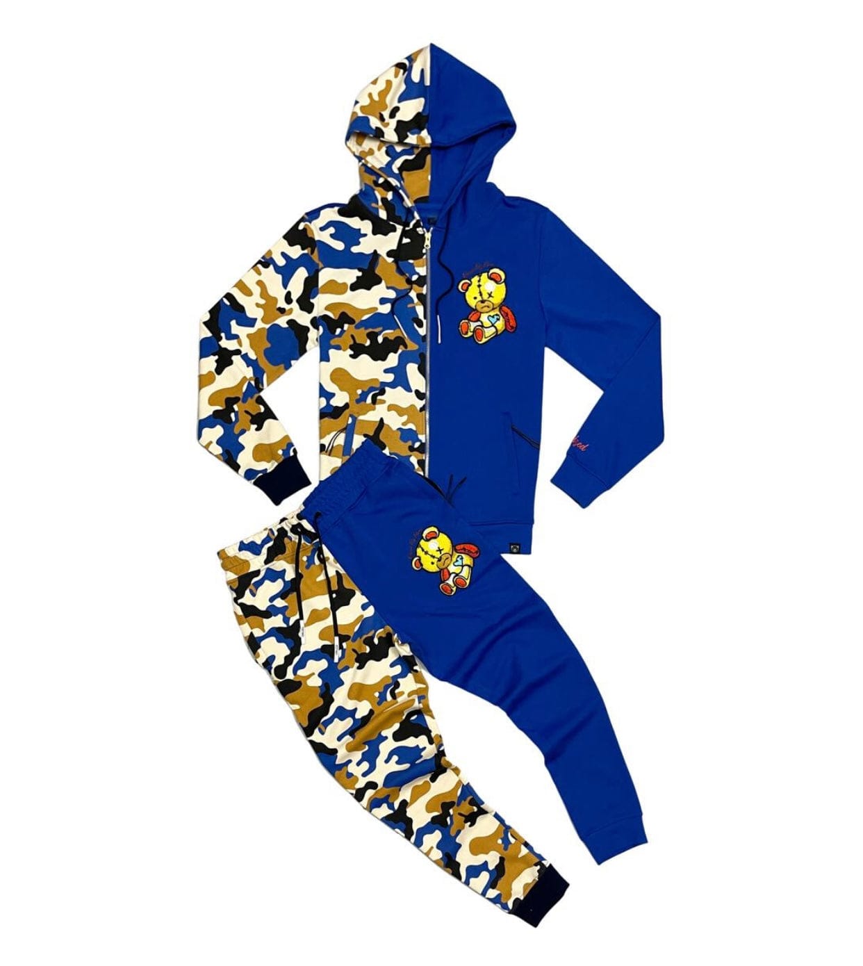 Civilized Royal  Camo Bear Zip-up hoodie