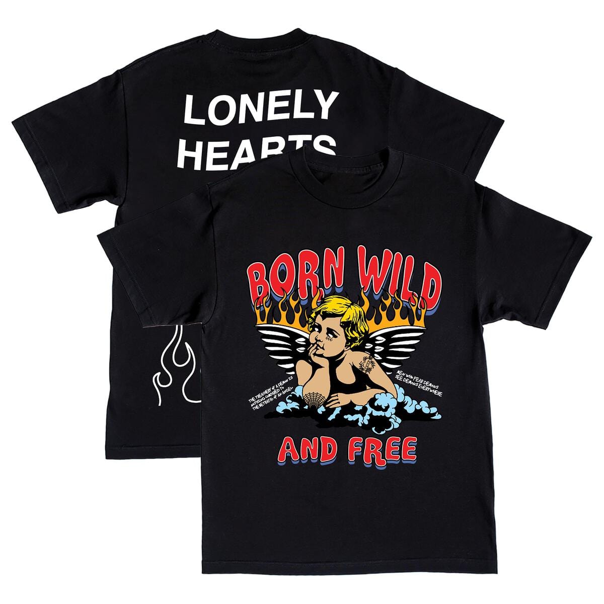 LONLY HEARTS T SHIRT Born Wild T-shirt