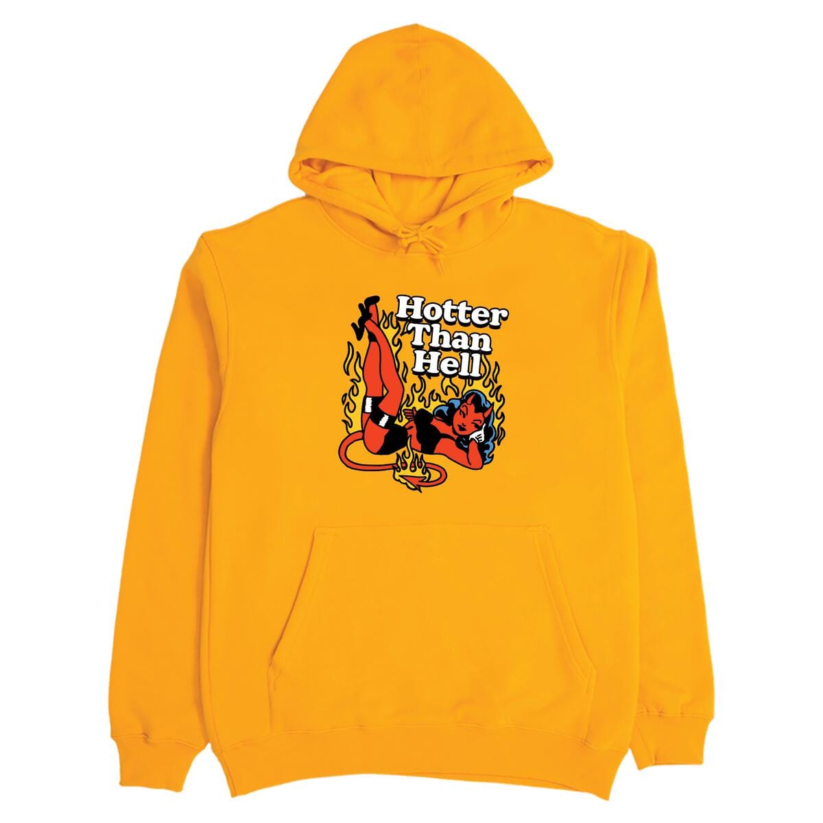 LONLY HEARTS T SHIRT Gold Hotter than Hell Hoodie