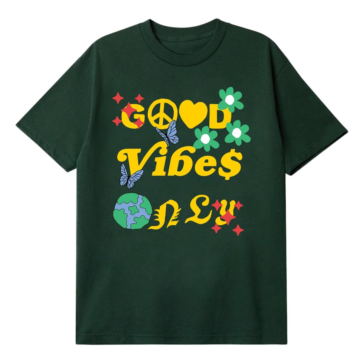 LONLY HEARTS T SHIRT Good Vibes Only T-shirt