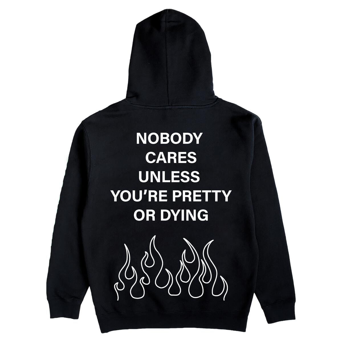 LONLY HEARTS T SHIRT Nobody Cares Hoodie