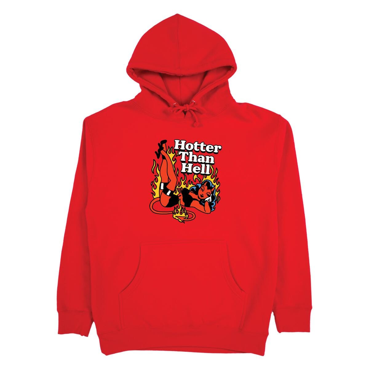 LONLY HEARTS T SHIRT Red Hotter than Hell Hoodie