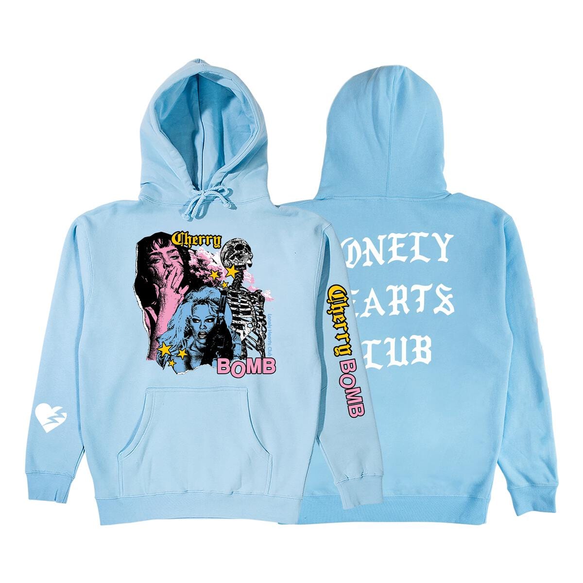 LONLY HEARTS T SHIRT S / power blue Cherry Bomb Hoodie