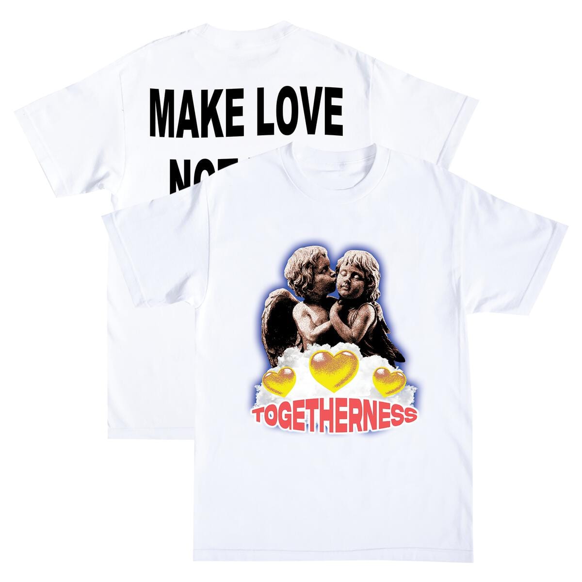 LONLY HEARTS T SHIRT S / white Togetherness T-shirt
