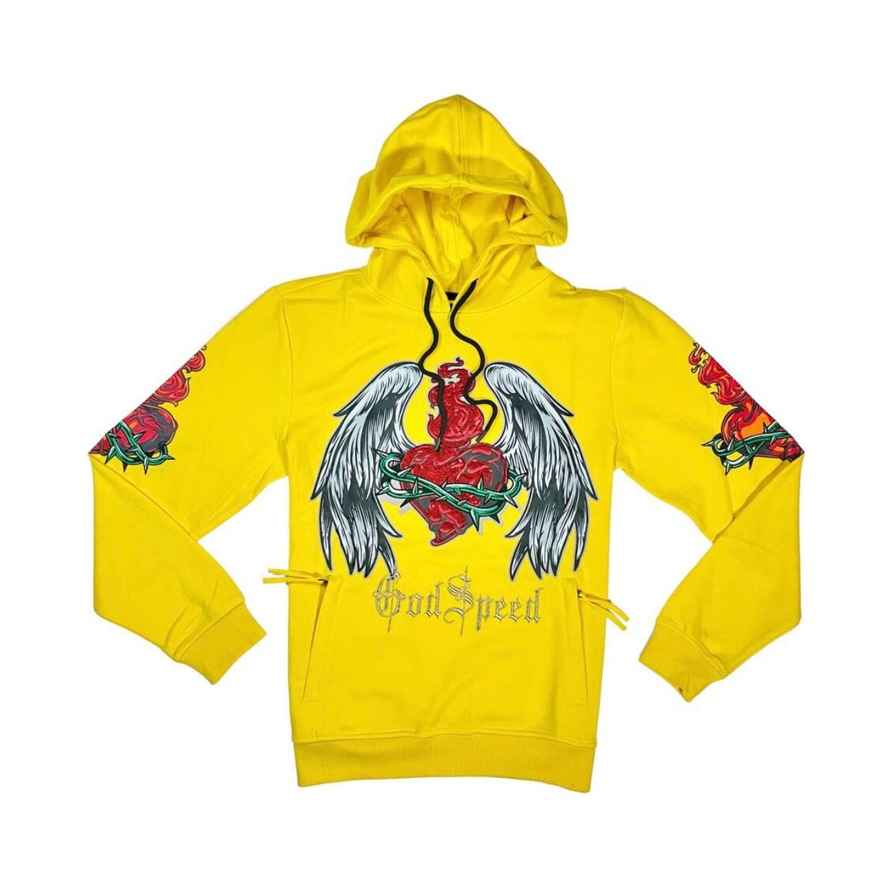 MD FASHION Yellow Godspeed Fashion Pullover hoodie