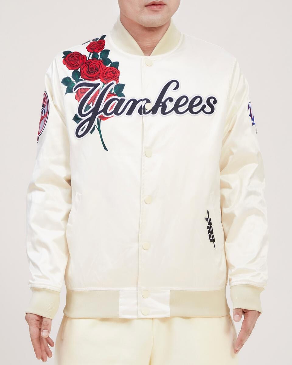 PRO STANDARD jacket S NEWYORK YANKEE'S EGGSHELL  ROSES JACKET