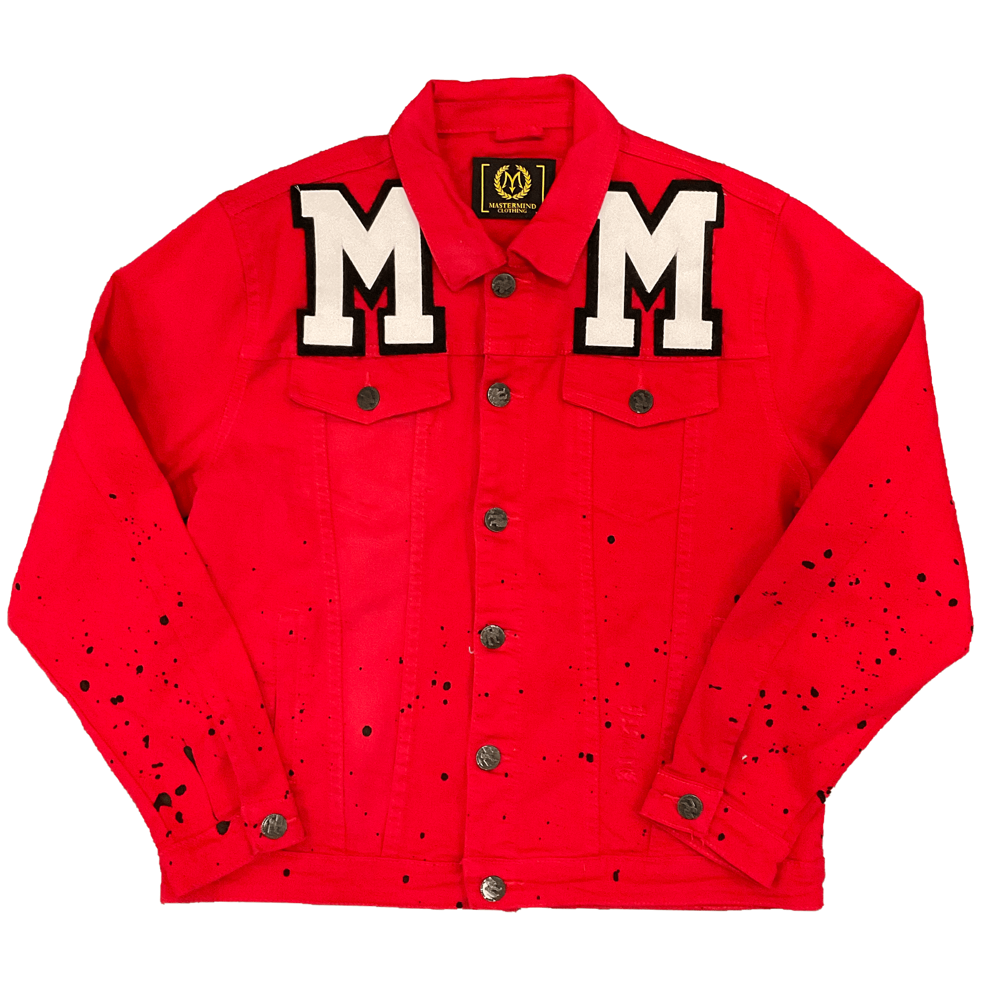 Mastermind315 Raging Red Varsity Denim Jacket
